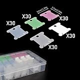 NEW NOAM 150 Pcs Colored Floss Bobbins Set with Embroidery Box & Stickers view 3