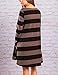 MEROKEETY Women's Crew Neck Striped Long Sleeve Swing Tunic Dress With Pockets