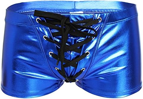 Adviter Men's Wetlook Shorts Underpants Boxer Briefs