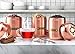 Francois et Mimi Stainless Steel Sugar, Tea, Coffee Canister Set with Lids, Bronze