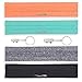 Workout Headbands for Women Men, Highly Absorbent Non-Slip Sweatbands, Super Soft Stretchy Bandana Headband, Sweat Wicking Head Band for Sports Fitness Fashion Running Yoga Exercise Tennis (4-Pack)