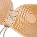 Silicone Invisible Bra Strapless Adhesive Reusable Push-up Bras with Drawstring #2 Nude D