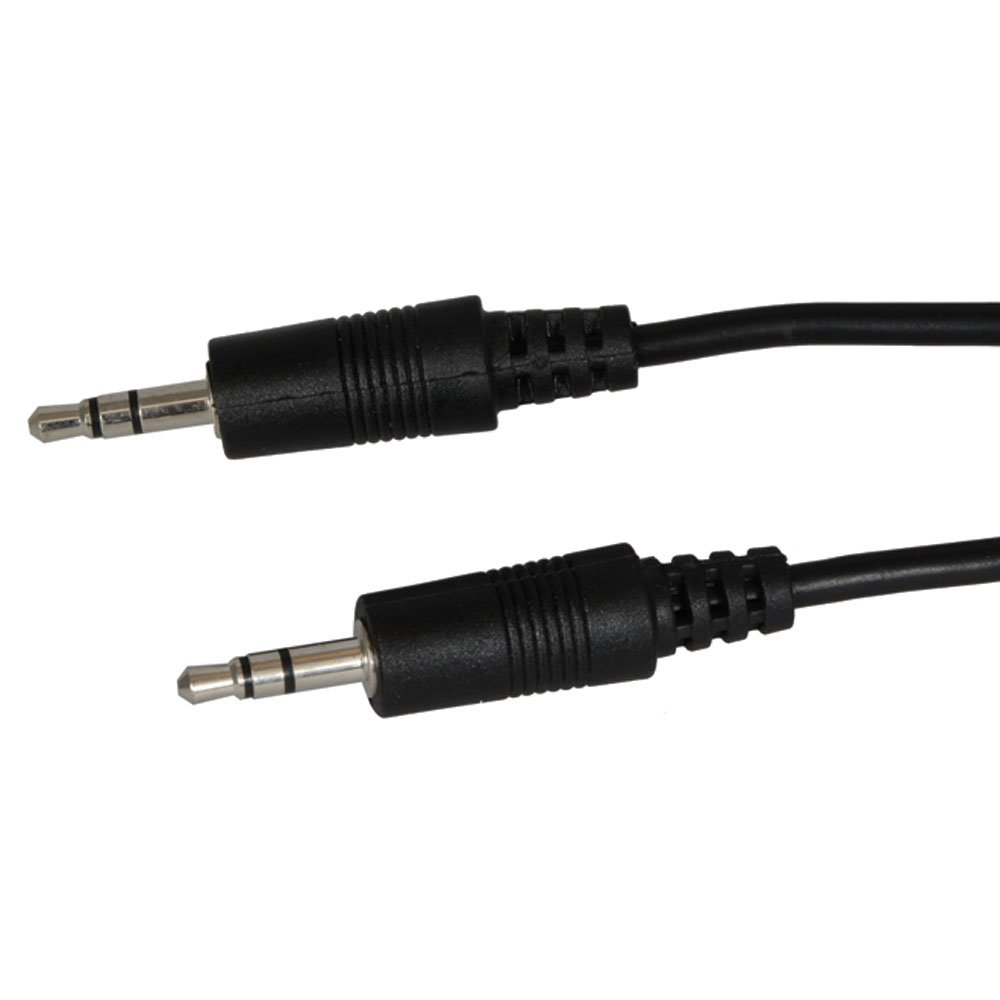 Steren 255255VP Stereo Cable, 3.5mm Male to Male Plug, 2' Length, Black (Pack of 4) Amazon