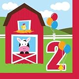 Creative Converting Farmhouse Fun Luncheon Napkin 2nd Bday (18) Farm Animal Barnyard Party