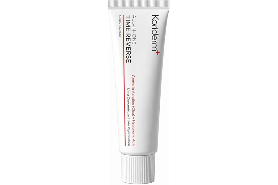 KORIDERM Time Reverse Cream, All-In-One Daily Moisturizing Face Cream for Nourishing, Hydrates, Firms & Reduces Wrinkles,Centella Acid Formula, All Skin Types – 50 mL / 1.69 fl oz (1)