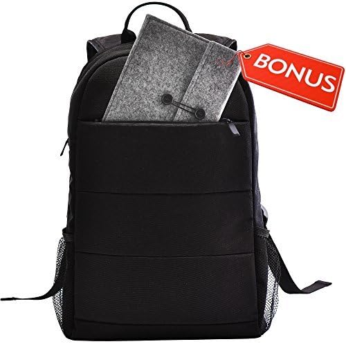 Slim Laptop Backpack or Lightweight Backpack Fits Up to 15.6” Computer. Included Bonus Protective Case For iPad Mini and Tablets Up to 10"