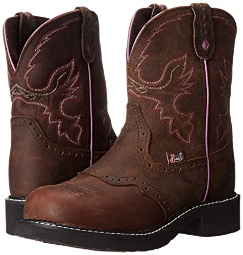 Justin Boots Women's Gypsy Collection 8" Steel Toe,Aged Bark,9.5B - Thumbnail 6