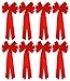 Black Duck Brand Set of 8 Christmas Red Velvet Bows 26