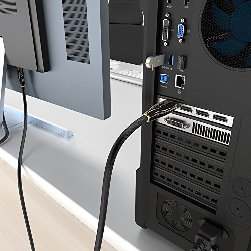 KabelDirekt 6 feet 4K 60 Hz DisplayPort Cable, Version 1.2, Male