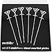 Prodyne Martini Glass Picks (Set of 6), Metallic
