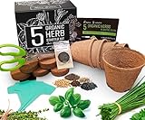 Herb Garden Starter Kit Indoor - Complete Herb Growing Kit for Kitchen Garden, Kit Includes Peat Pots, Herb Seeds, Bonus Scissors - DIY Unique Gardening Gift