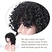 MERISIHAIR Curly Afro Wigs for Black Women Synthetic Heat Resistant Jet Black Short Curly Full Wigs for Black Women (Natural Black)