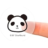 NIIMBOT D110 Label Maker Tape D11 Labels, Self-Adhesive Labeling Tape Replacement 0.55" X 0.55" (14 X 14mm) Round Thermal Label Refills for Home Office, 220 Labels/Rolls, Clear