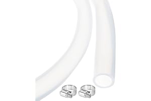 MECCANIXITY 10ft Clear Silicone Rubber Tubing 5/8" ID 3/4" OD Plastic Tube Flexible Air Hose for Brewing, Wine Making, Pump S