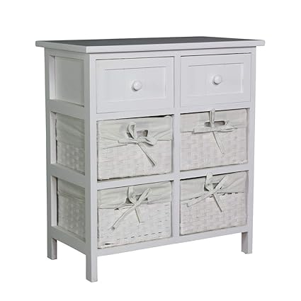 Home Furniture Modern Design 2 Drawer Basket Storage Cabinet With