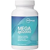 Microbiome Labs Mega IgG2000 Capsules - Dairy Free Bovine Colostrum Supplement Alternative - Immunoglobulin Supplement from Bovine Serum to Support Digestive Health (120 Capsules)