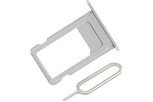 LIBAI-V Sim Tray Holder Compatible with iPhone 6s Plus with Removal Ejet Pin + Cloth (Silver)