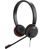 Jabra Fone de ouvido com fio Evolve 20 UC, fone de ouvido estéreo