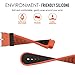 MoKo Watch Band Compatible with Garmin Forerunner 235, Soft Silicone Replacement Watch Band fit Garmin Forerunner 235/235 Lite/220/230/620/630/735XT/Approach S20/S6/S5 - Orange & Black