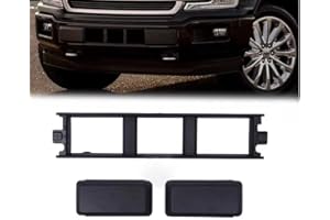 TKMD Front Bumper Cover Lower Grille Trim Panel Plastic Fit For 2018-2020 Ford F150 Black