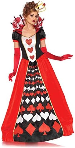 2pc. Deluxe Queen Of Hearts Ball Gown Costume Bundle with Rave Shorts