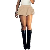 Shiyinvie Women Bubble Mini Skirt, High Waist Puffy Balloon Short Skirt