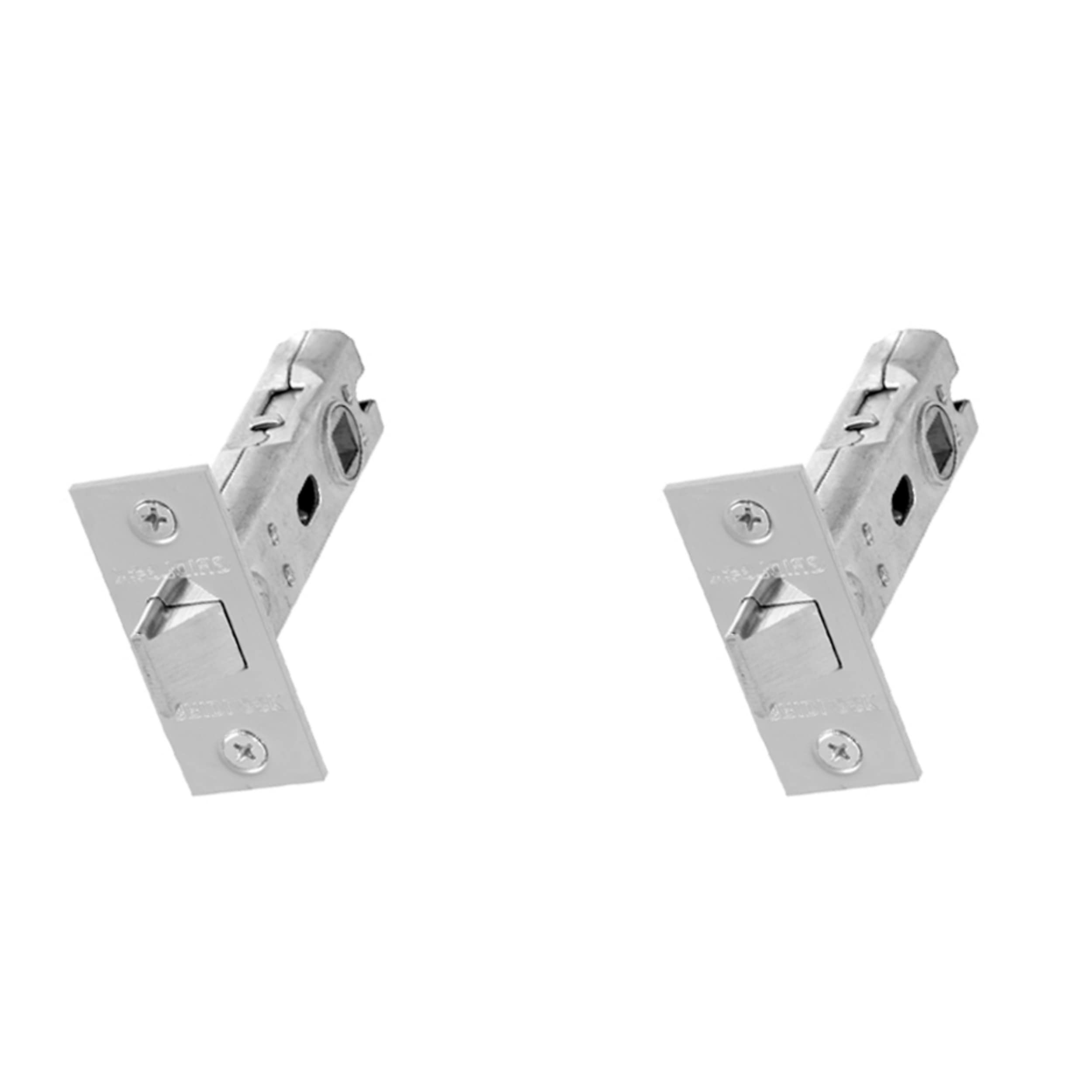 UAP 2 Sets 75mm Tubular Latch Square - Door Latches for Internal Doors Square Forend, Tubular Door Mortice Latch, Door Hardware (2 Pack, 75mm, Nickel Plated)