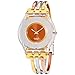 Swatch Women's SFK240B Quartz Stainless Steel Gray And Pink Dial Watch