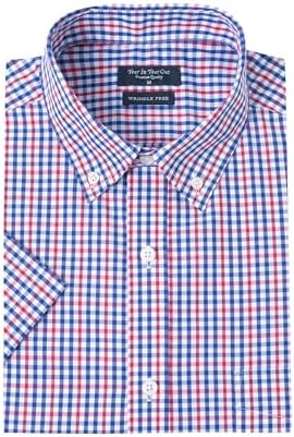 brio dress shirts Brio Milano Shirts | Brio Milano Mens Multicolored Check Dress Shirt Embroidery Logo | Color: Black/Red | Size: 14.5