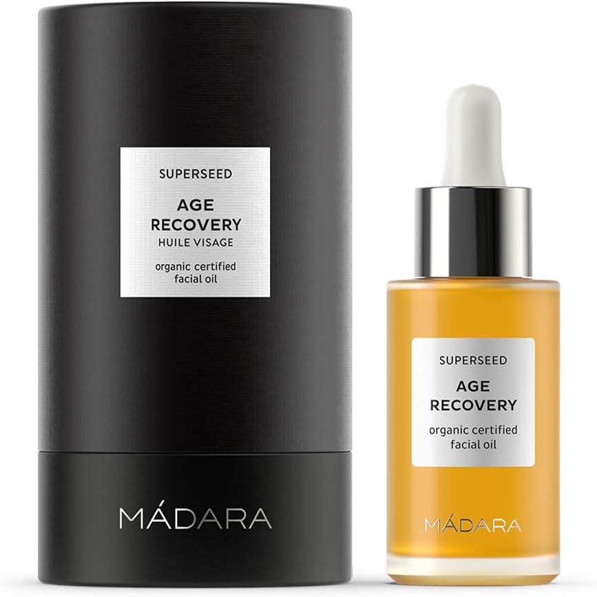 MADARA Organic Skin Care Superseed Age Recovery Facial Oil 30ml, Rejuvenating Treatment with 10 Regenerating Dry Oils