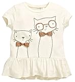 Fiream Little Girls Summer Lovely Cotton T Shirt(Cat,24M)