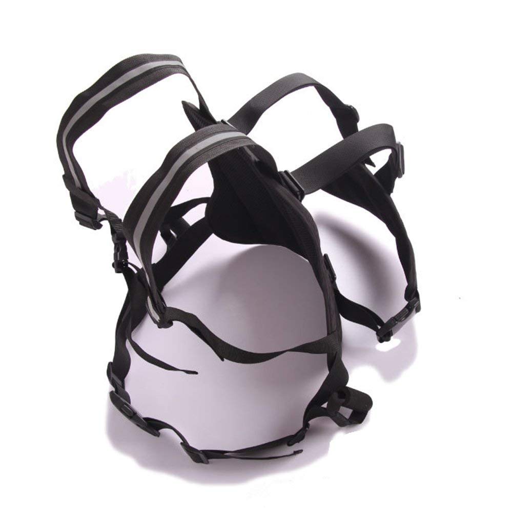 Jolik Child Safety Harness Reflective Child Motorcycle Harness, Adjustable Safety Child Harness with Two Handles, Breathable Material, Black