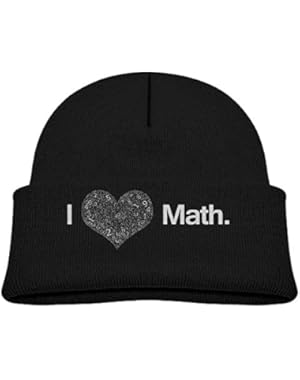 Child I Love Math Baby Boy's Hat Kids Cool Knit Beanie Hats Toddlers Caps Black