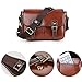 Koolertron Waterproof Vintage fashionable PU Leather DSLR Camera Bag Shoulder Messenger Bag Fit DSLR with 2 lenses For Canon Sony Nikon Canon Olympus And So On (Brown)