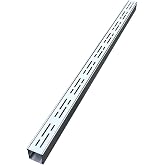 Narrow Channel Drain Grate, 304 Stainless Steel Trench Drain System with Grate, Outdoor Shallow Channel Drainage Kit for Yard, Patio, Driveway Garage (39.4" Lx1.97 Wx1.2 H)