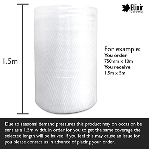 Elixir Gardens ® Greenhouse Bubble Insulation Wrap 750mm Wide Triple