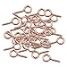 MonkeyJack Mini Screw Eye Pins Bail Peg for Jewelry DIY Pack of 50 - Rose Gold