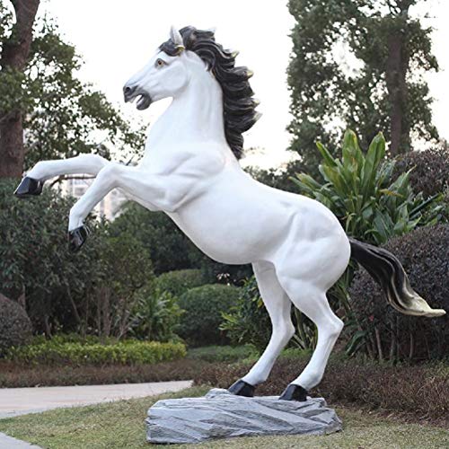 White Horse Statue in Fiberglass Home & Kitchen