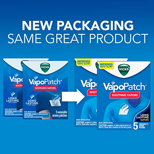 Vicks VapoPatch, Wearable MessFree Aroma Patch, Soothing & Comforting