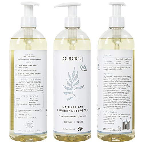 Puracy Natural Liquid Laundry Detergent, 192 Loads, Hypoallergenic