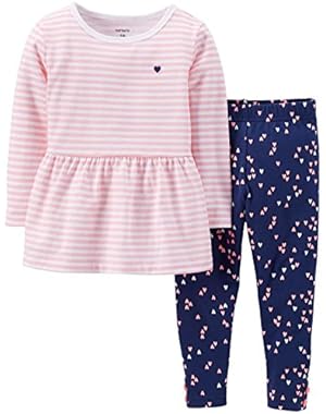 Baby Girls 2-Piece Peplum Top & Floral Pant Set