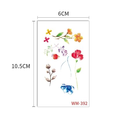 Autocollants De Tatouage De Fleurs De Cerisier Roses Bianhua