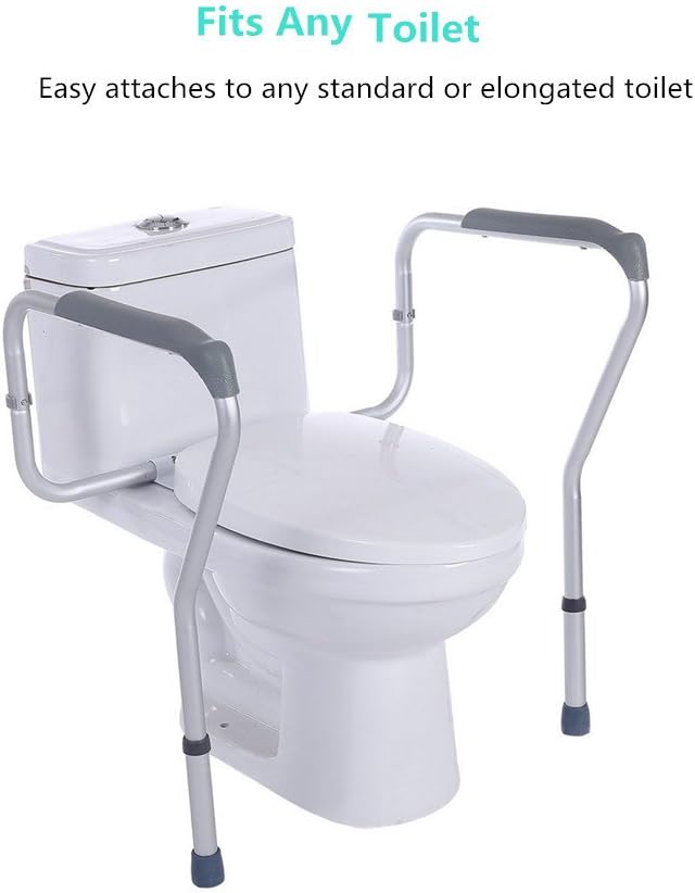 SUKONG Toilet Safety Rail, Bathroom Safety Frame for Elderly, Handicap and Disabled Toilet Safety Handrail with Adjustable Height: Health & Personal Care