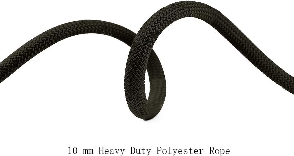 Aoneky 10 mm Static Outdoor Rock Climbing Rope, Fire Escape Safety Rappelling Rope (Black 1, 49) : Sports & Outdoors