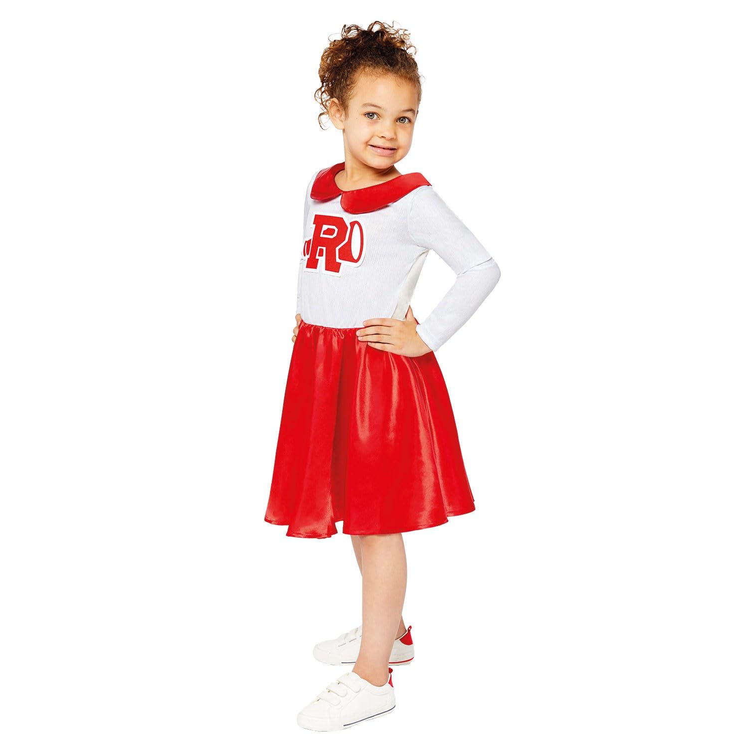 (PKT) (Fix 12/25) (9909266) Child Girls Sandy Rydell High Cheerleader Costume (10-12yr) - Grease Movie