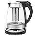 Chefman Electric Glass Digital Tea Kettle with FREE Tea Infuser,360 Degree Swivel Base,Built-In Precision Temperature Control Panel Base & Keep Warm Function,Removable Tea Infuser,1.7 Liter/1.8 Quart