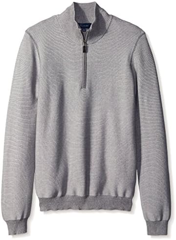 Thirty Five Kent Men's Links Quarter-Zip Pullover, Stone Combo, L