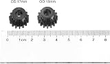 sourcing map M1 Pinion Motor Gear Set 15T 16T 5mm Shaft RC Car Steel view 5