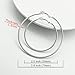 OwMell 1 Pair Big Circle Clip On Earring Stainless Round Simple Hoop Ear Cuffs No Piercing (Diameter of 5 cm)