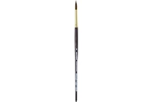 DA VINCI BRUSHES da Vinci Watercolor Series Paint Brush, Round Harbin Kolinsky Red Sable with Black Handle, Size 8